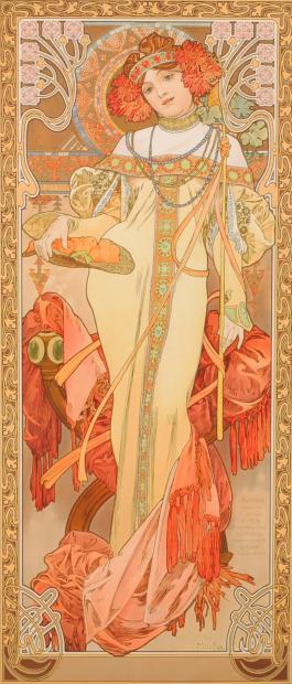 楽天市場】アルフォンス・ミュシャ 四季・秋 アールヌーボー 絵画