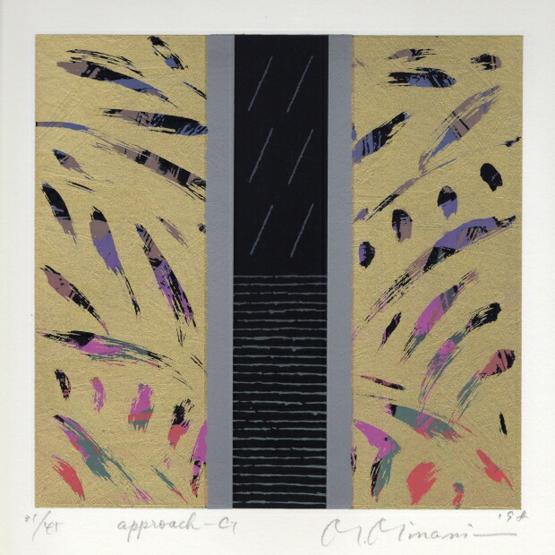 真作 南正雄 版画 シルクスクリーン by the Window(spring) 75部限定