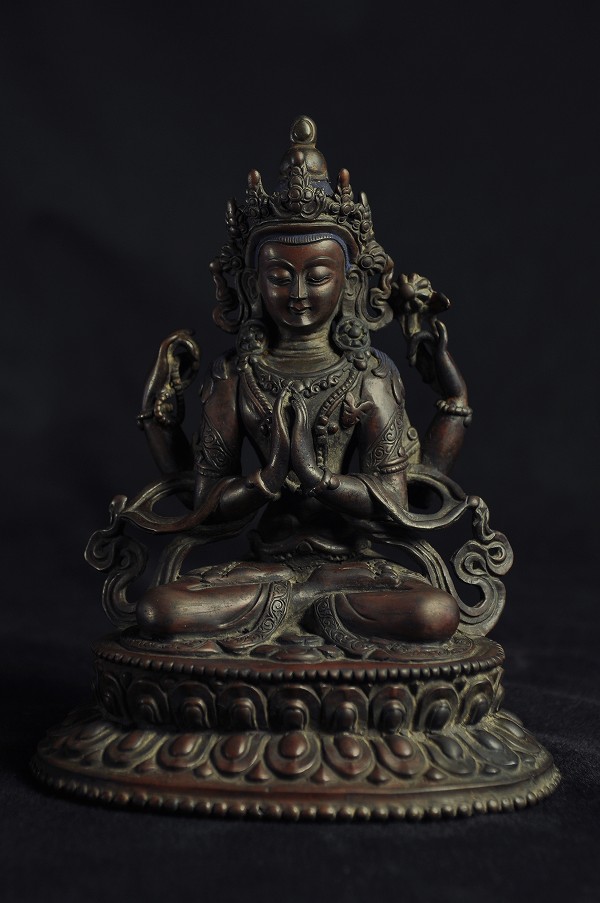 仏教美術 観音様仏像 銅製 楽天市場】観音菩薩 銅造彫金仕上げ : 仏像