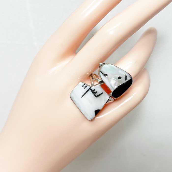 楽天市場】インディアンジュエリー ズニ族 スヌーピー インレイ