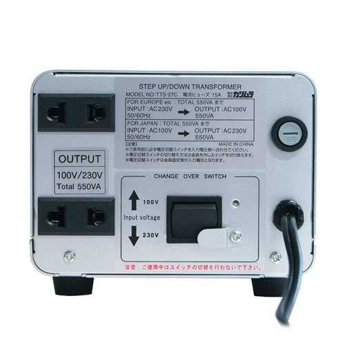 楽天市場】海外国内用大型変圧器550W100V⇔220V～240V(送料無料)(NTI27