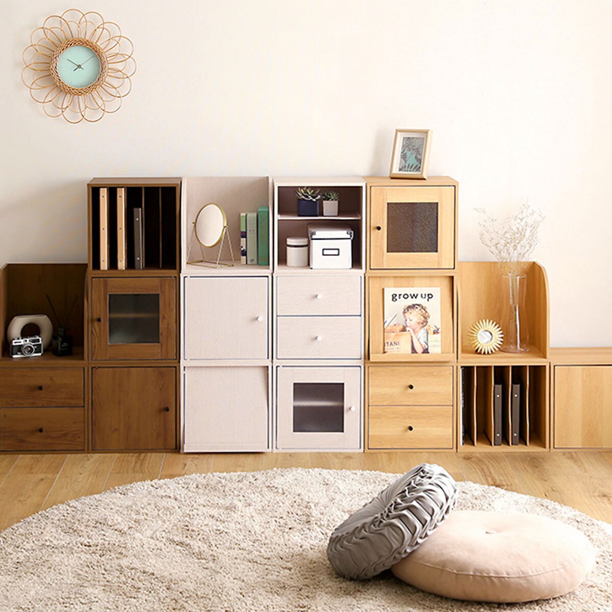 楽天市場】キューブラック ガラス扉（WAL） ニトリ メーカー直送・送料