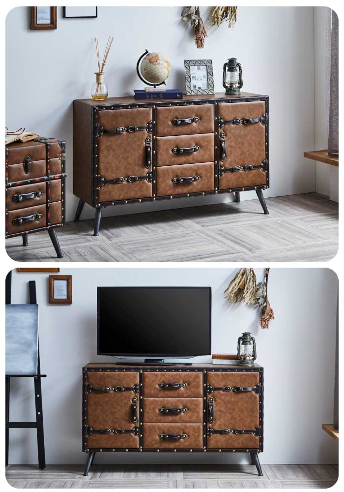 英国アンティーク木製サイドボード/キャビネット/チェスト/テーブル91