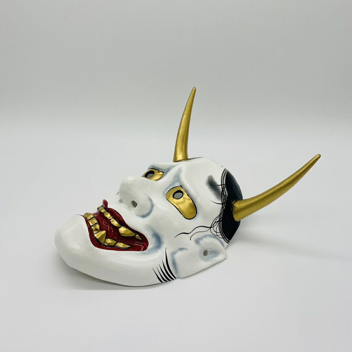 楽天市場】お面 【般若】 くわえ付サイズ:縦24cm 横17cm材質 お面:紙製