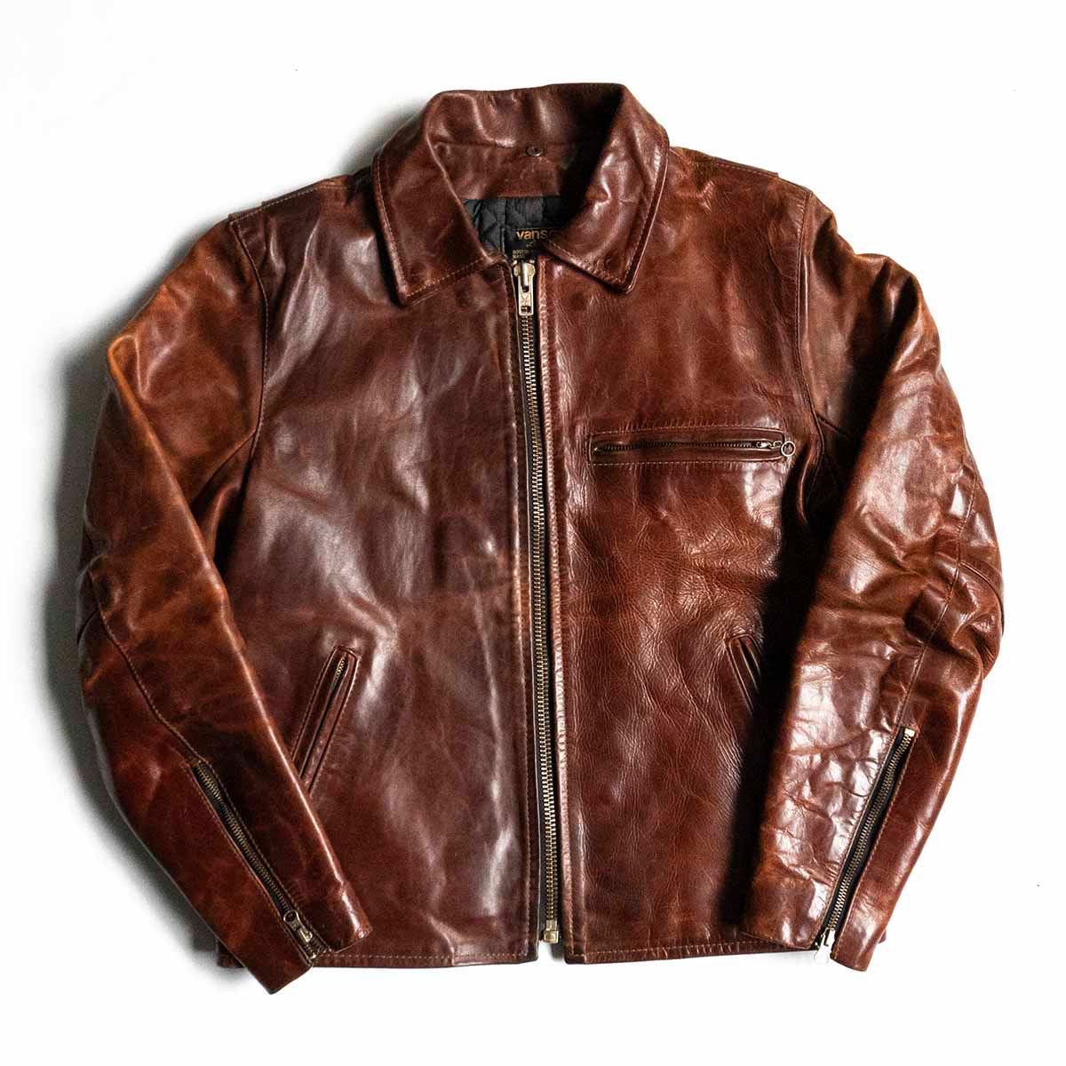 VANSON/ENFIELD/ENF/44 VANSON ENFホースハイドシングルライダース