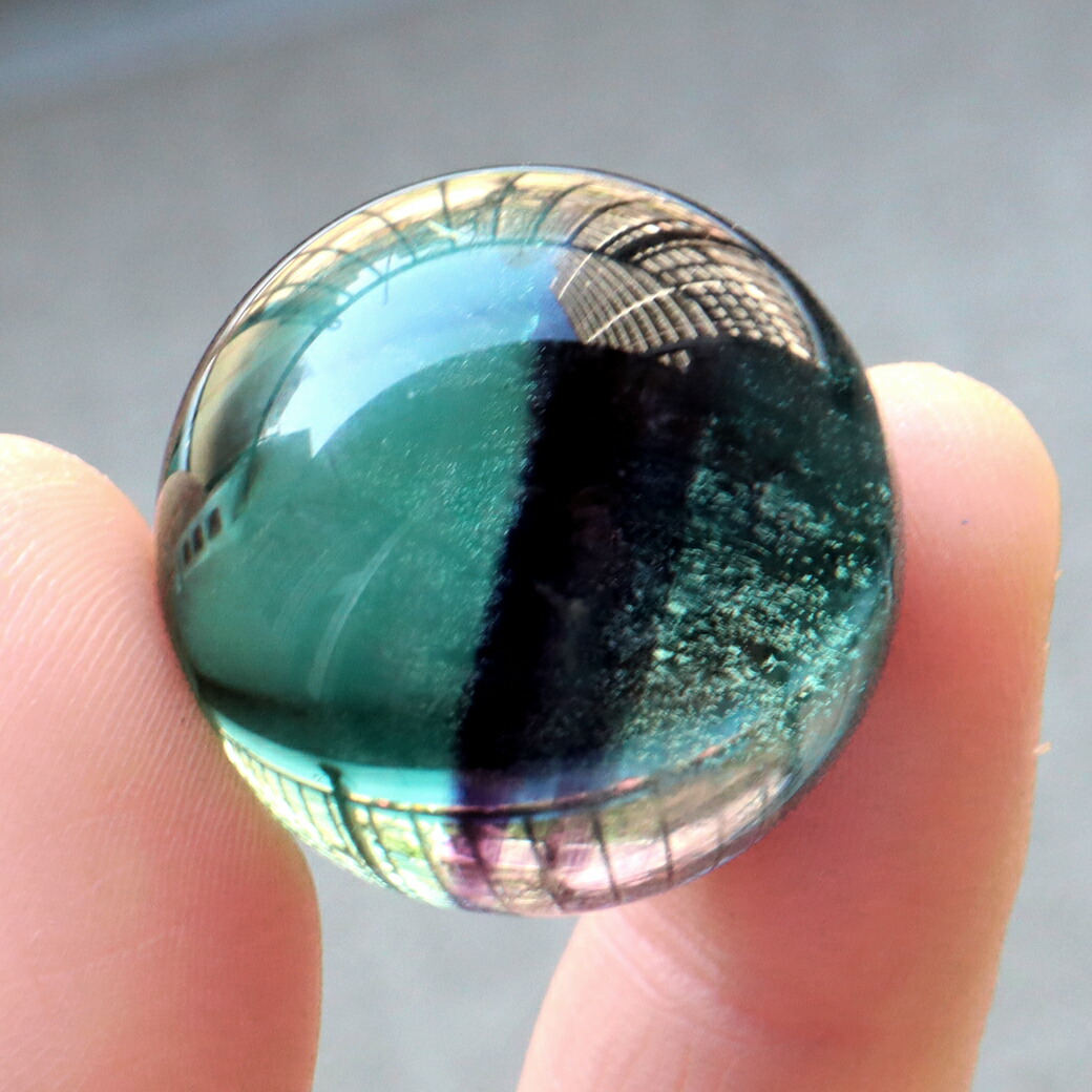 台座付き 縁起物 笑口 ジオード入り ブラック桜瑪瑙スフィア 50mm 台座