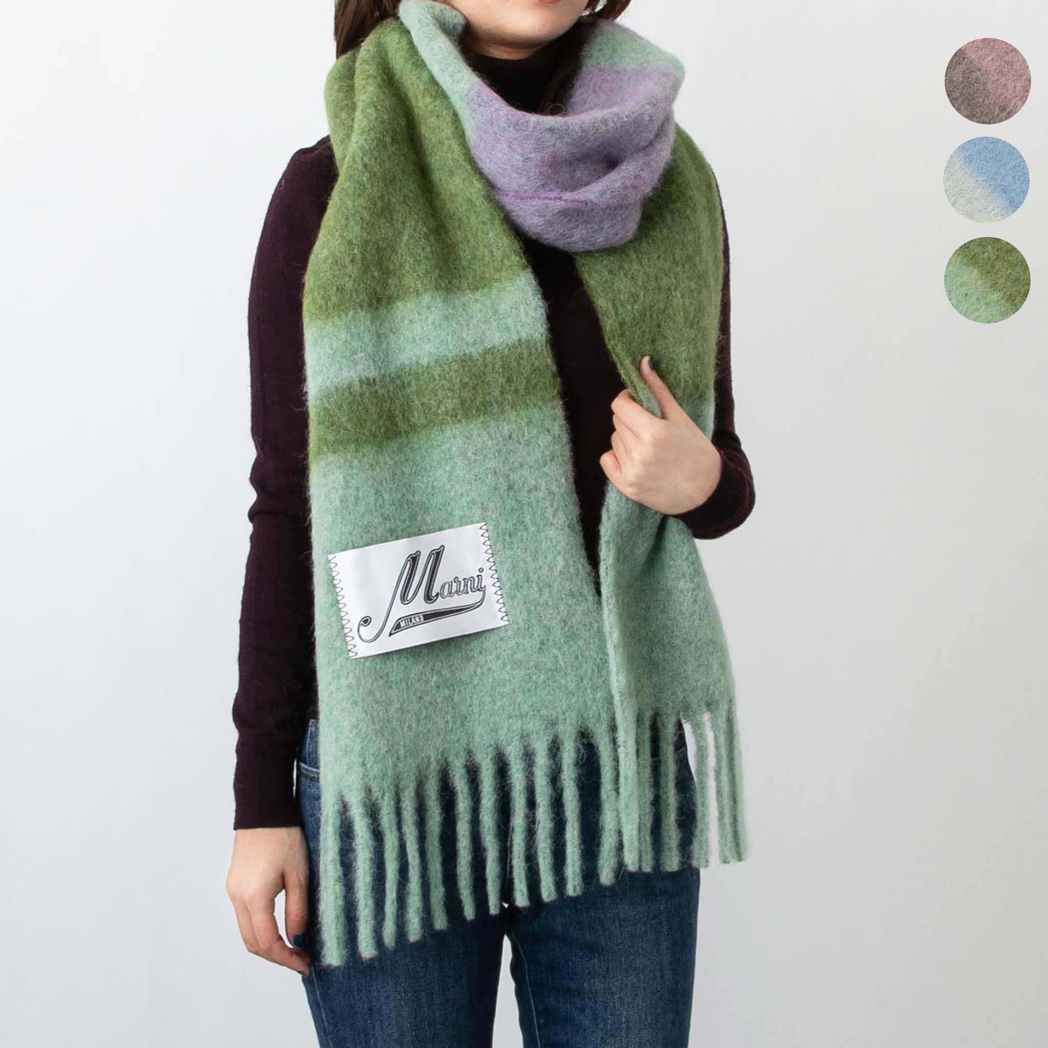 楽天市場】マルニ MARNI マフラー STRIPED BRUSHED ALPACA MOHAIR