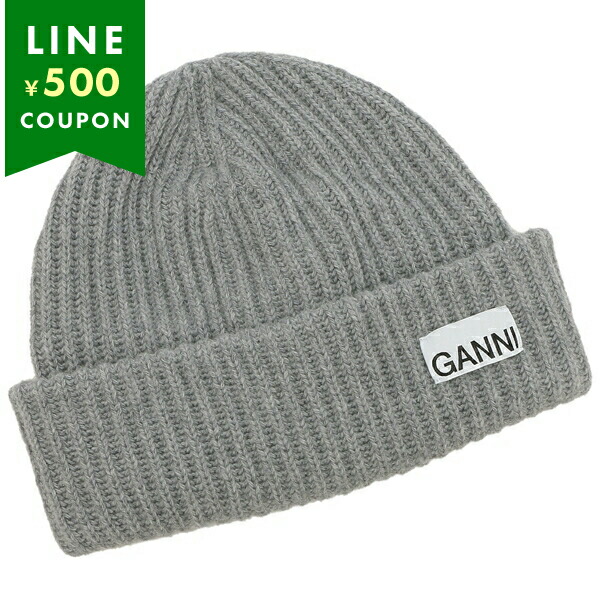 楽天市場】ガニー 帽子 ニット帽 ビーニー グレー レディース GANNI