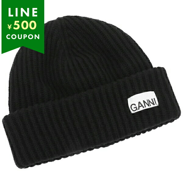楽天市場】ガニー 帽子 ニット帽 ビーニー ブラック レディース GANNI