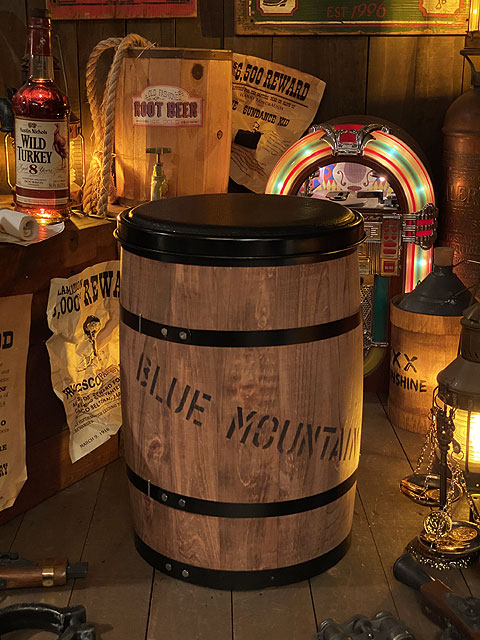 業務用 アンティーク 氷冷式アイスコーヒーサーバー 木樽型 店舗什器