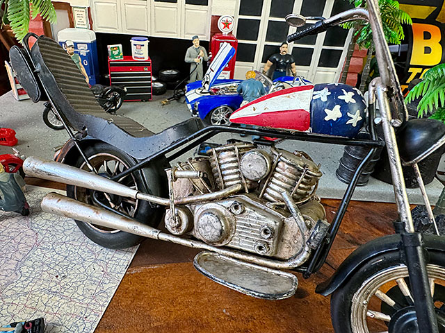楽天市場】ハーレー ブリキオブジェ （星条旗チョッパー） バイク