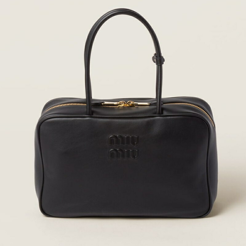 楽天市場】ミュウミュウ MIU MIU レザー ボー バッグ【ブラック