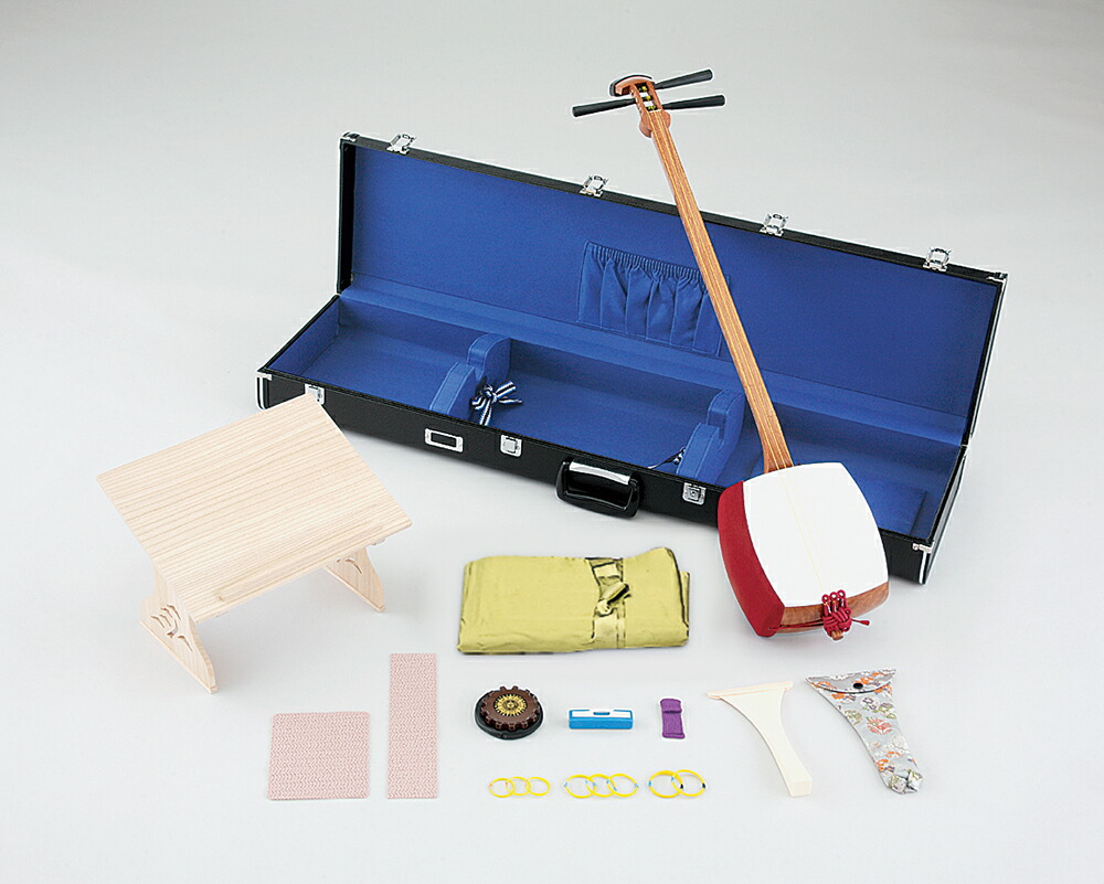 三味線本体 白/青 3弦【ケース付き】 三味線本体 白/青 3弦【ケース付き】