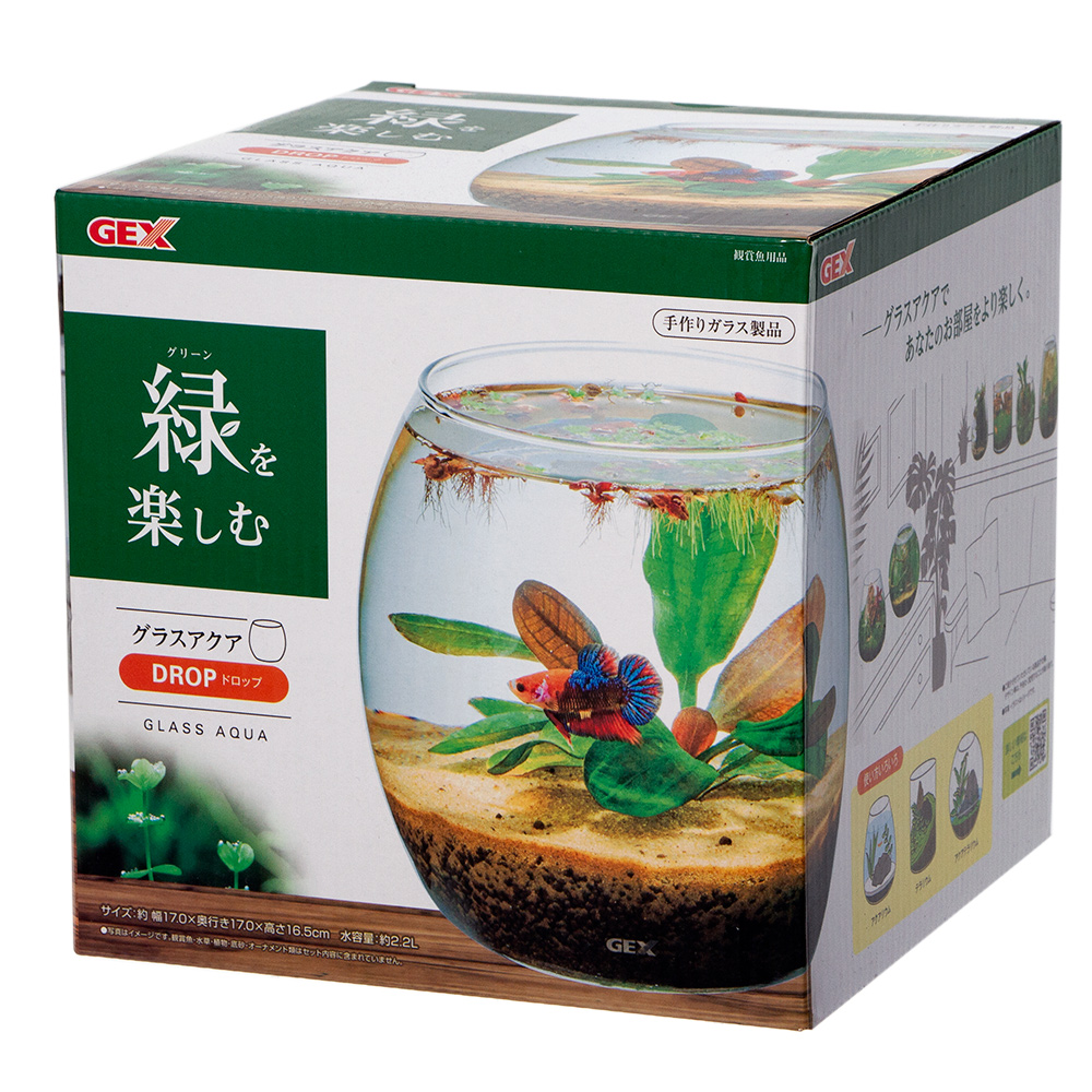 アンティーク ゆらゆらガラス 楕円 足付き 水槽 ビンテージ