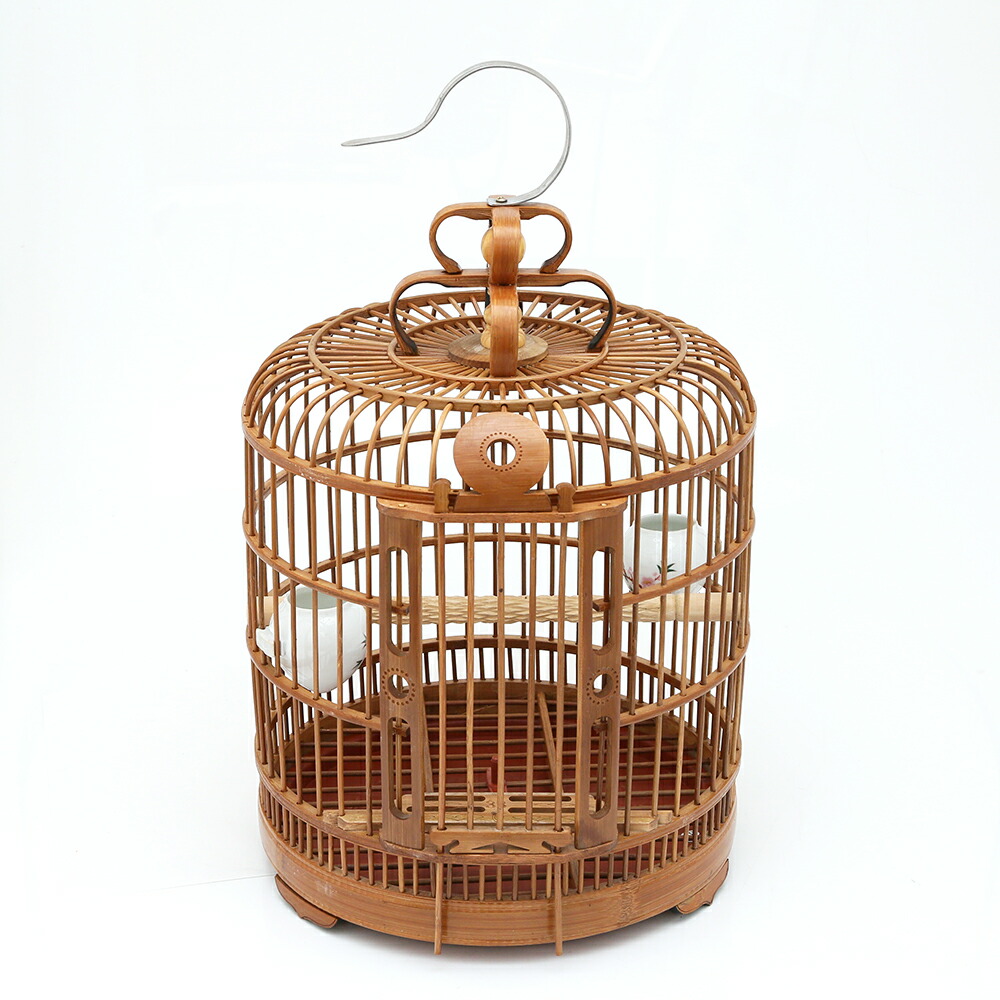 楽天市場】鳥籠 アンティーク 竹カゴ 丸型 小（直径340×高さ