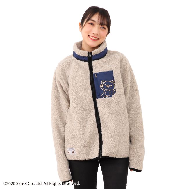楽天市場】リラックマ ボア フリース ジャケット アウター レディース