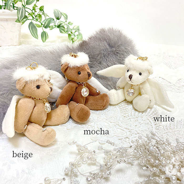 楽天市場】【送料無料】バックチャーム エンジェルベアー キーホルダー