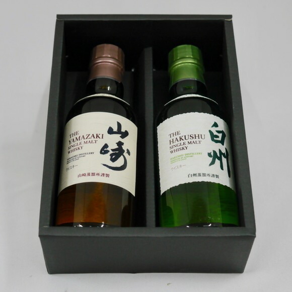 サントリーシングルモルトウイスキー山崎2本・白州2本 180ml 4本セット