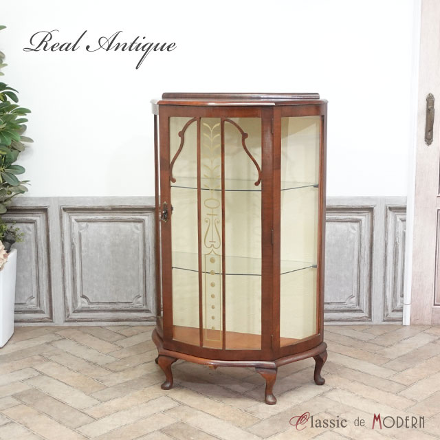 イギリス アンティーク家具 ディスプレイ キャビネット 1930年頃 768A