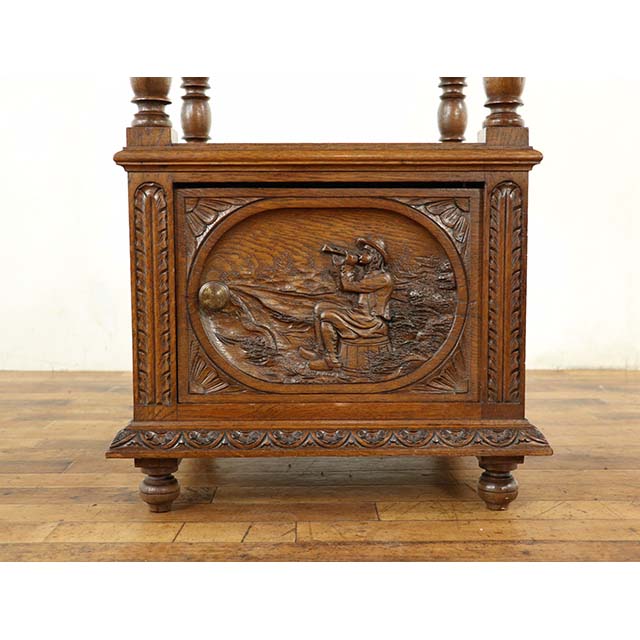 セール フランスアンティーク木製ベッドサイドキャビネット/ナイト