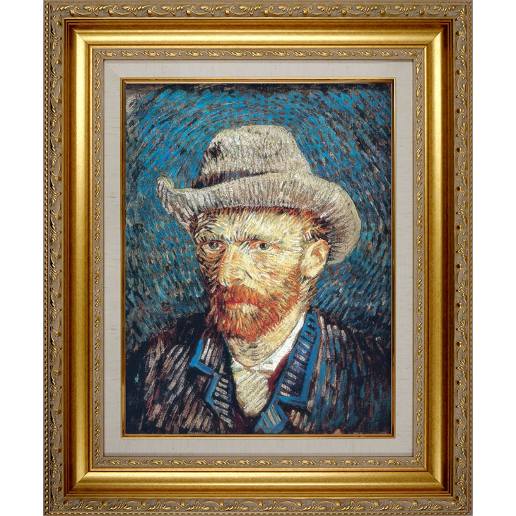 フィンセント・ファン・ゴッホ 自画像（油彩・手描きレプリカ）額付き
