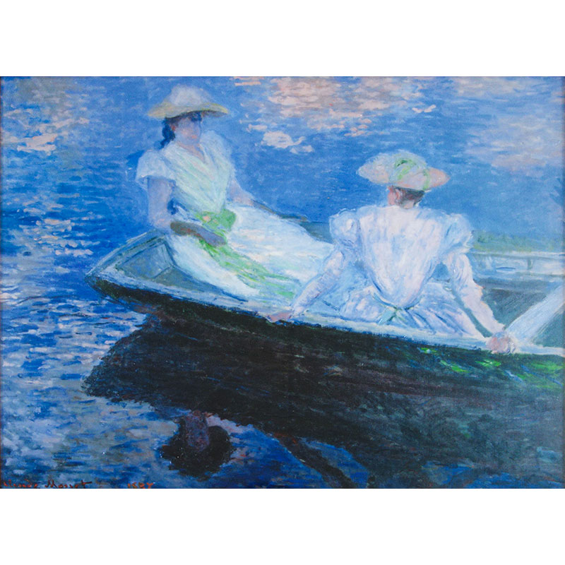 楽天市場】絵画 F6号 モネ ｢舟遊び（ヨコ）｣ 複製画 世界の名画 額入り