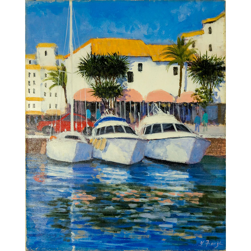 藤祥州油彩F15号「6月のアムステルダム」