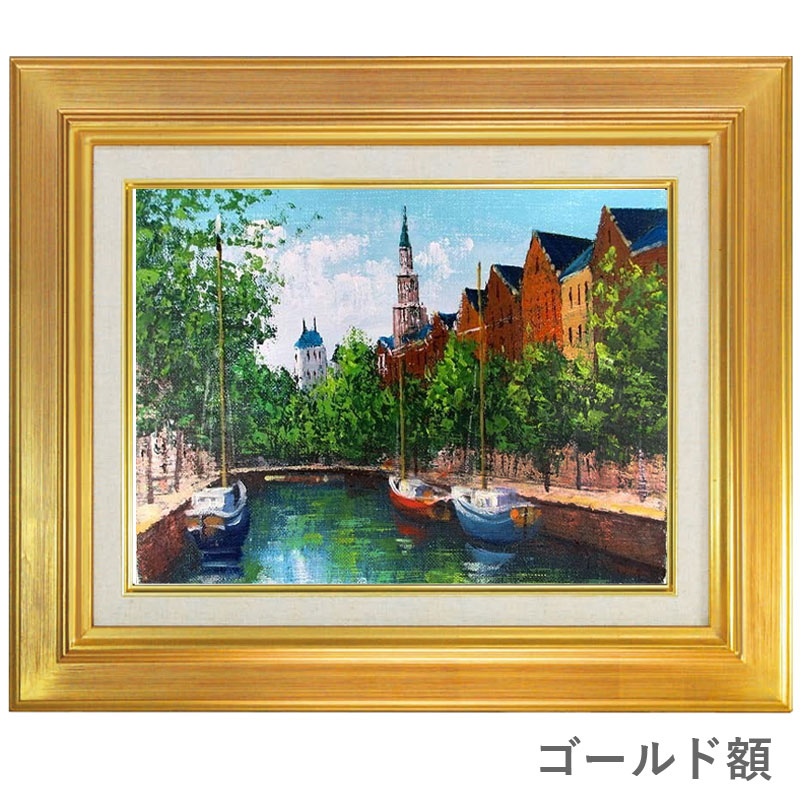 装飾的な油彩風景画 風景画 油彩 油彩画 風景画 油彩画 絵画油絵
