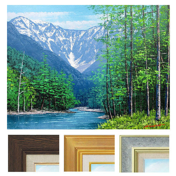 絵画原画油彩画油絵一点物アート作品自作の絵風景画「二上山」