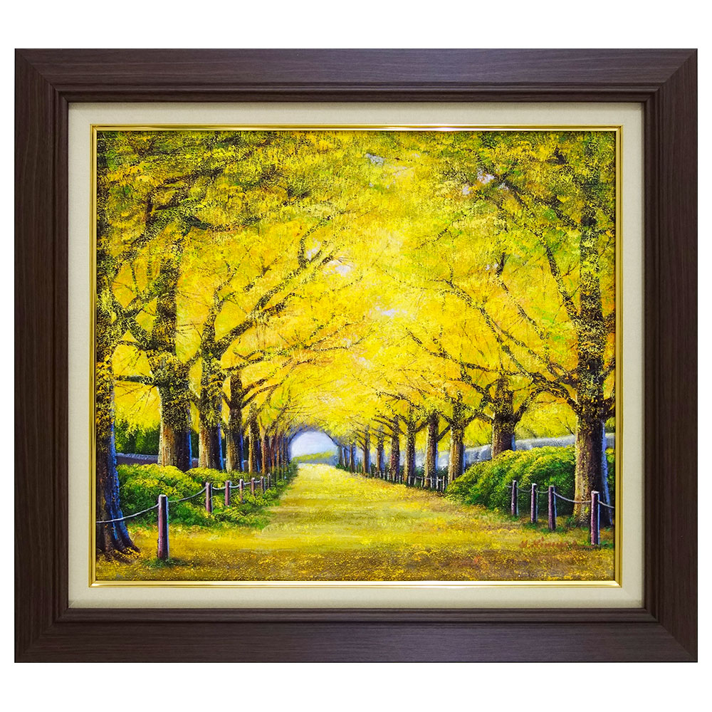 P. Preux 冬の風景 油彩画 金色フレーム付き P. Preux 冬の風景 油彩画