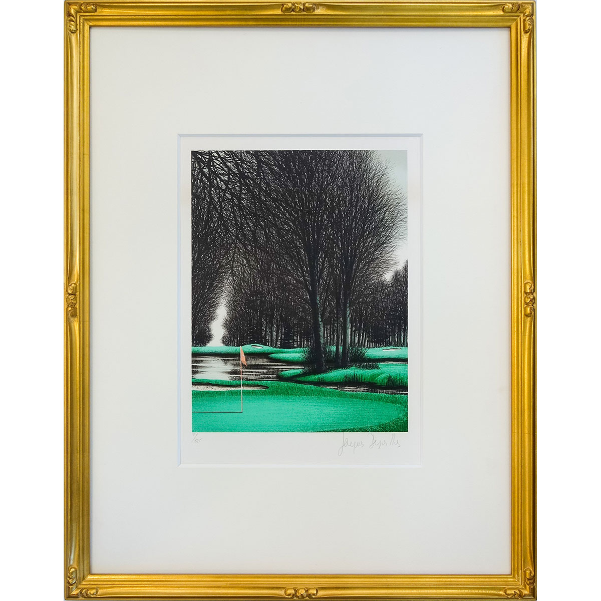 ジャック・デペルト バルドランドルのゴルフ場 リトグラフ サイン有り 8/20