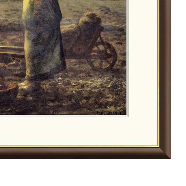 値下げ！クラシック風景画 金色フレーム 晩鐘 ミレー 値下げ