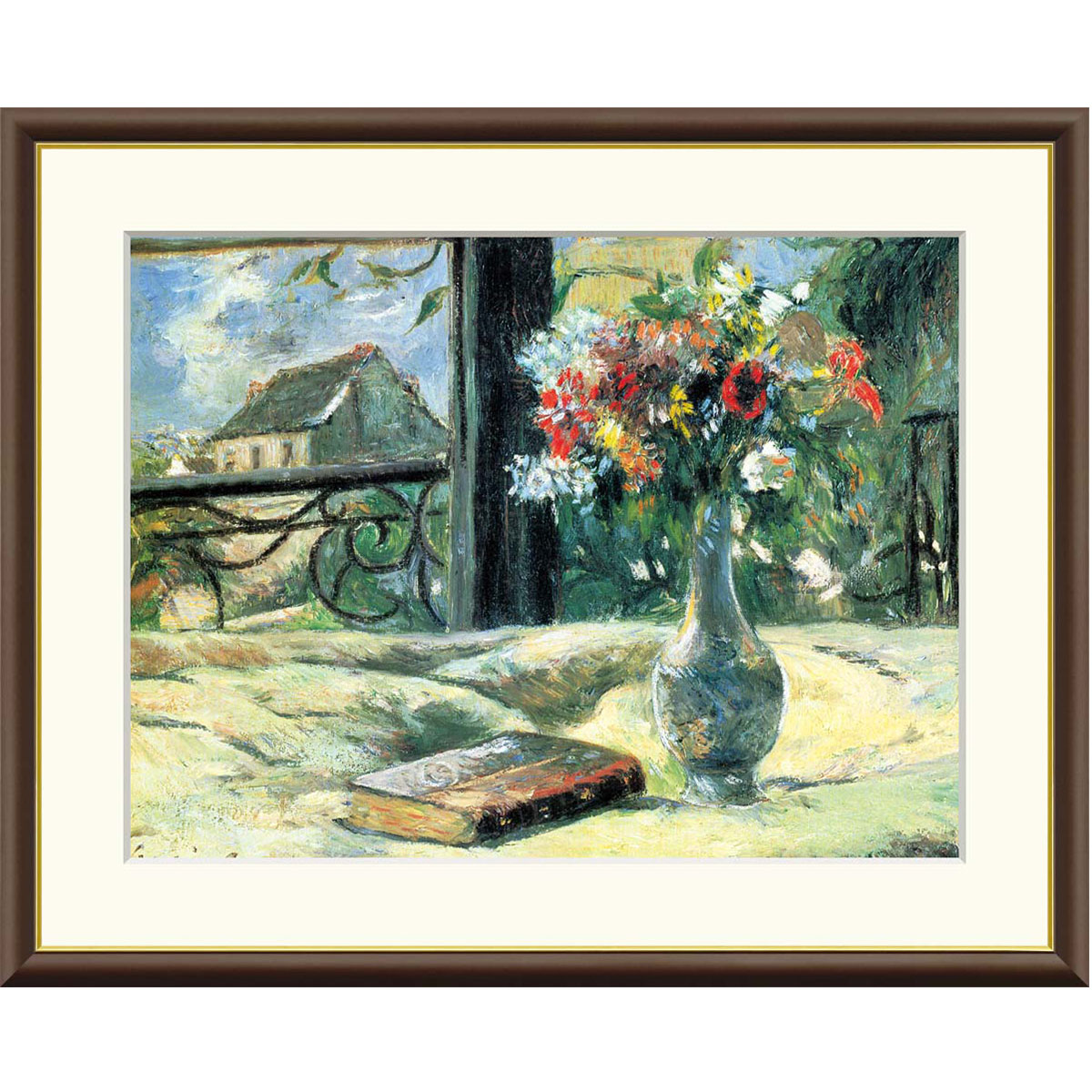 38×46㎝「窓辺の花瓶」油彩・原画・F8 38×46㎝「窓辺の花瓶」油彩