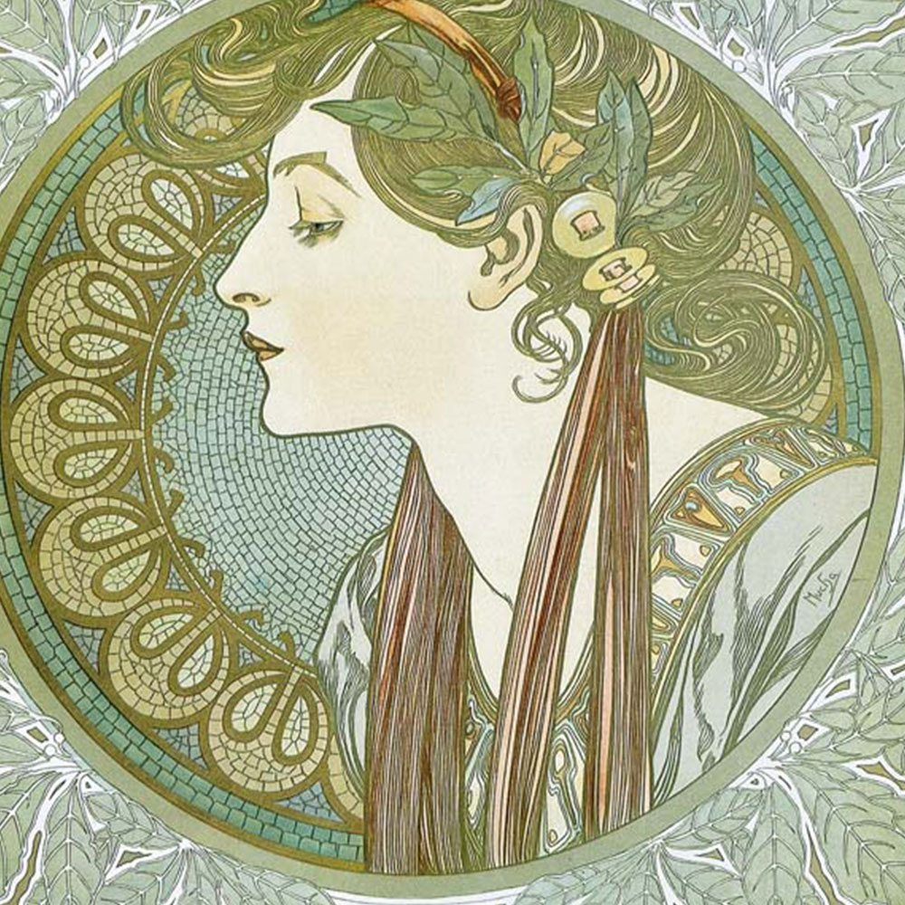 るりえ ミュシャ 月桂樹 額装複製画 Amazon.co.jp: ミュシャ・「月桂樹