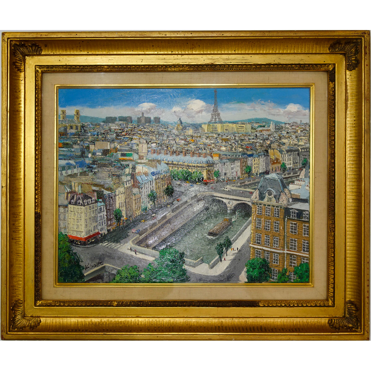 F30号 肉筆 油彩画 油絵 パリ ヨーロッパ 風景画 絵画 作者 作家