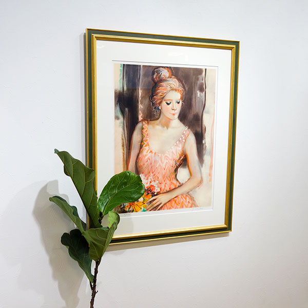 楽天市場】版画 今井幸子 「ブーケの女」 リトグラフ 額入り 限定125部