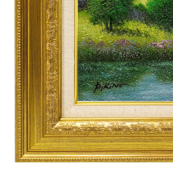 油彩画】岩崎鉦吾『クレタ島風景』F10額装付 一点物】『 旅の余白