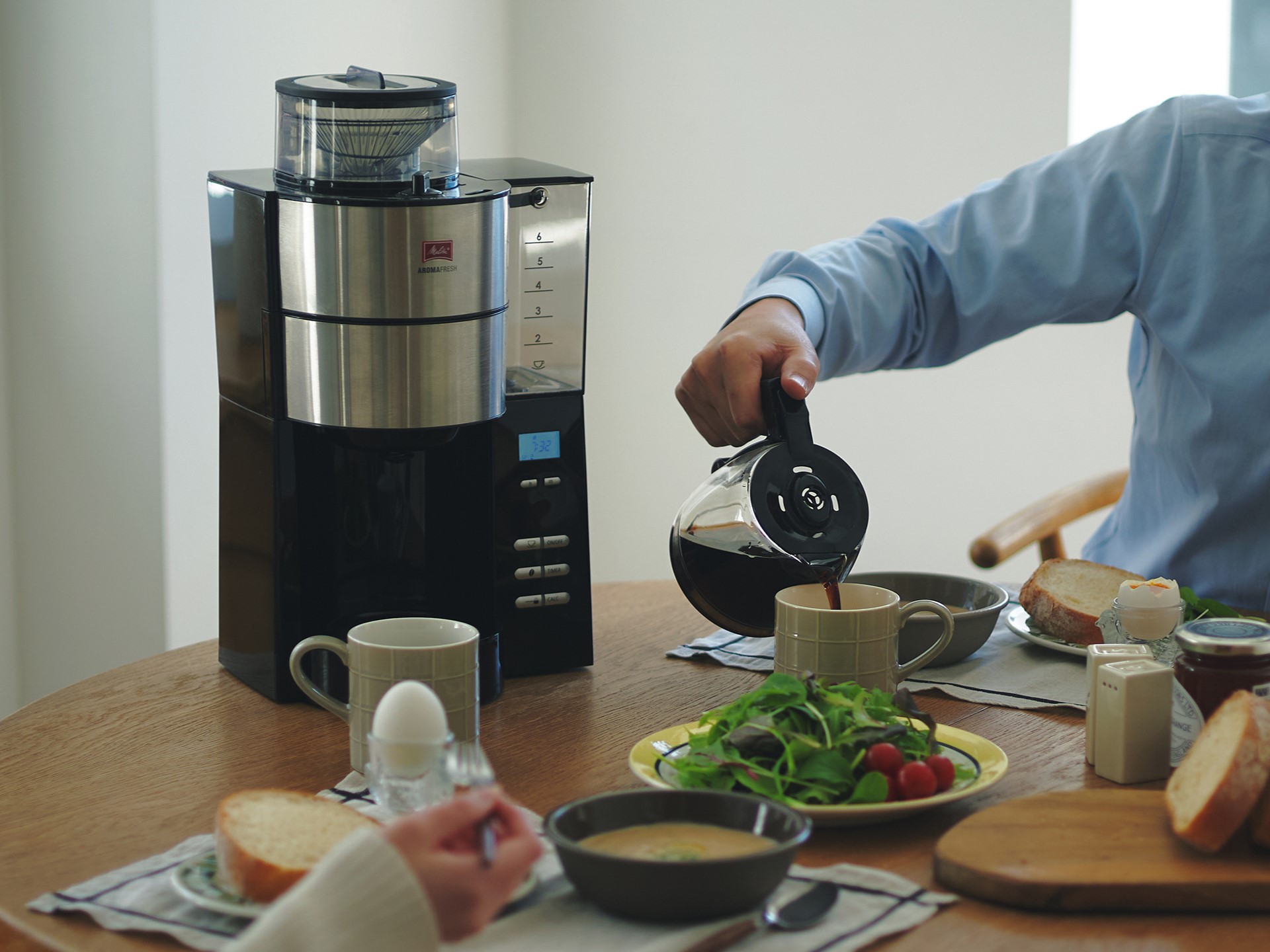 メリタ アロマフレッシュ コーヒーメーカー 6杯用 AFG622-1B 中古