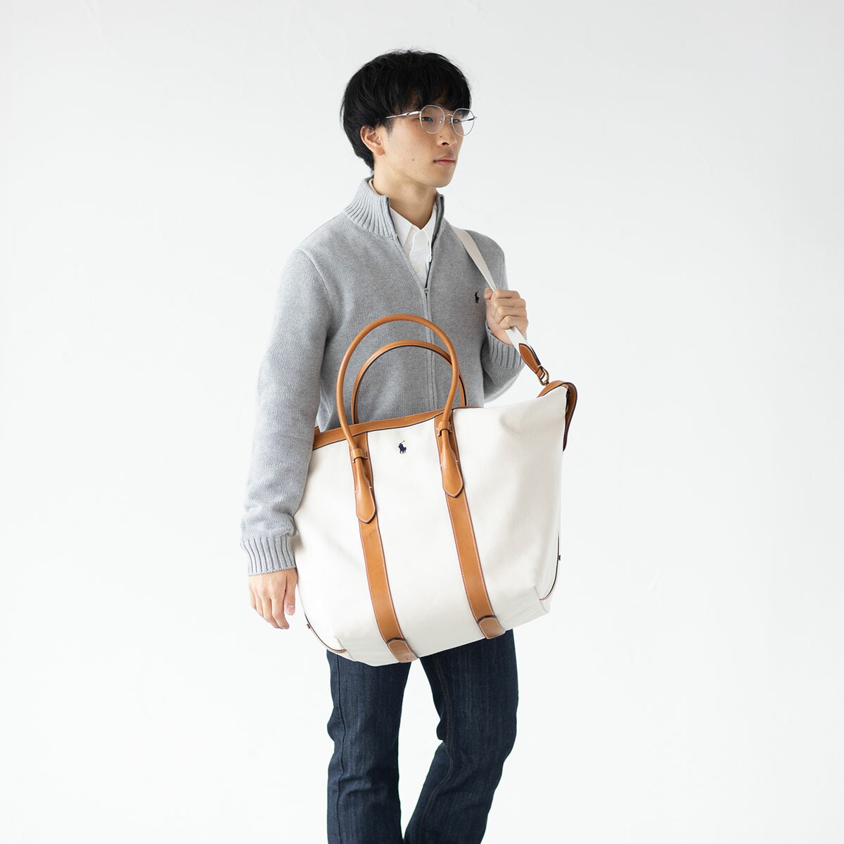 楽天市場】ポロ ラルフローレン 巾着付 大容量 ジップ トートバッグ