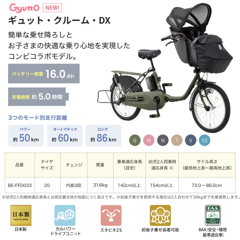 関西圏配送相談可] パナソニック電動自転車 Gyutto アニーズDX BE-ELAD033G