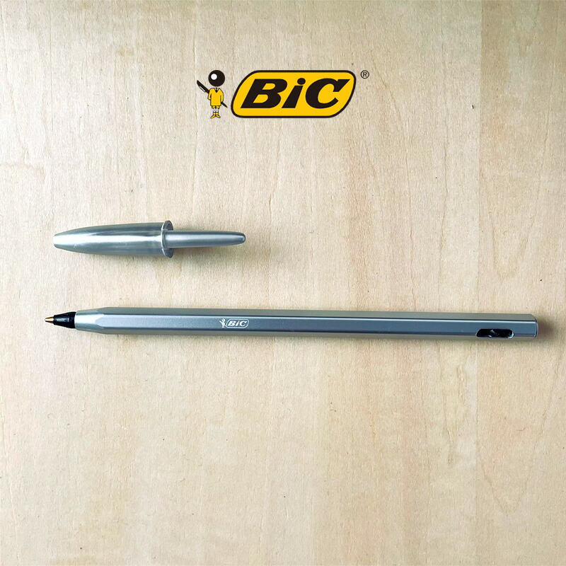 楽天市場】ビック クリスタル Re'New 1.0 ボールペン BIC シルバー