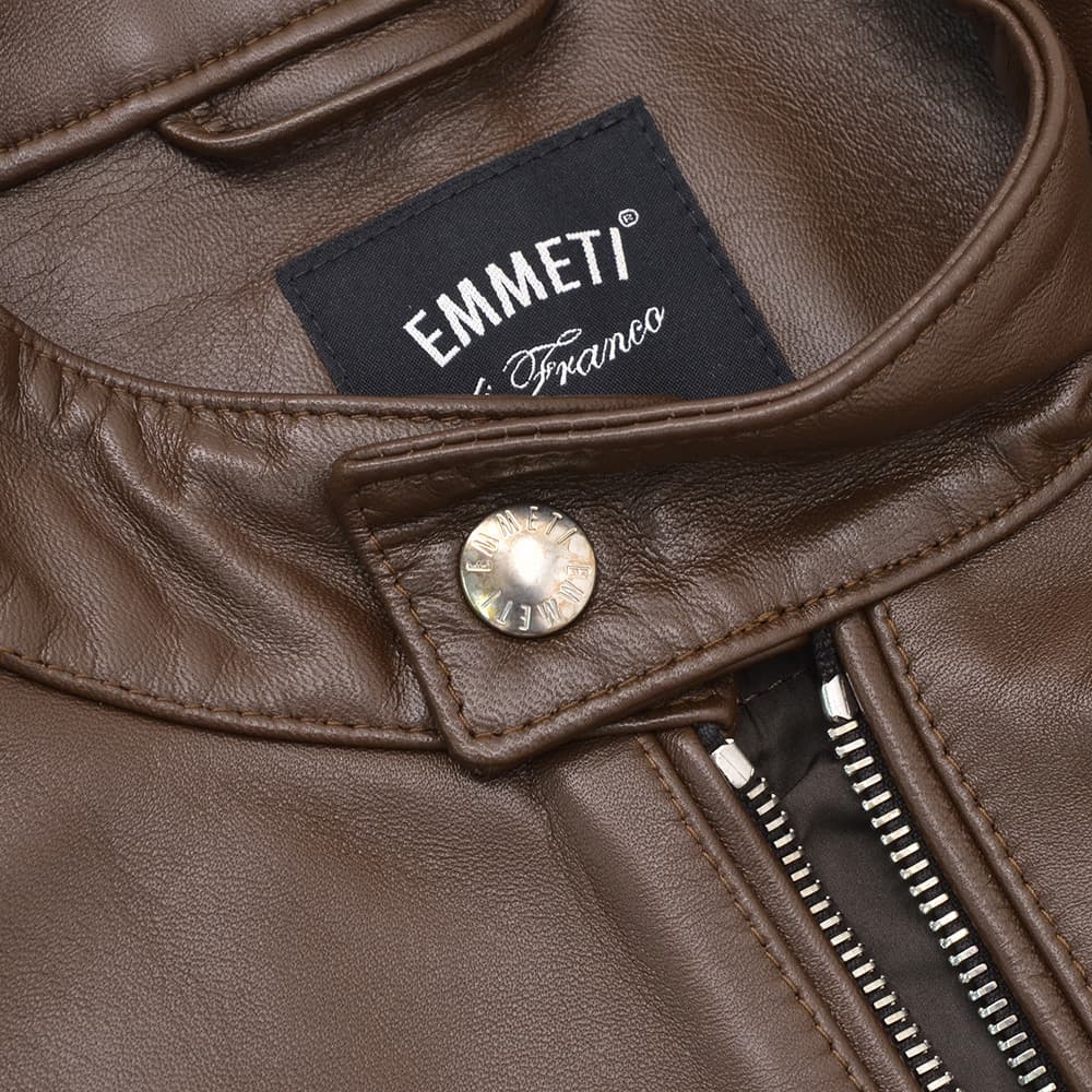 EMMETI JURI ブラウンシングルライダース46サイズ 楽天市場