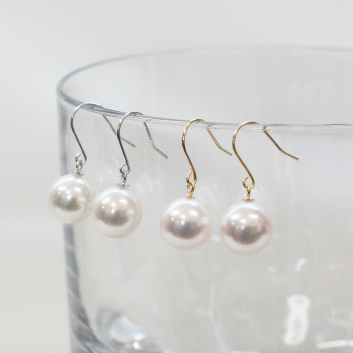 楽天市場】パールピアス 7.5mm フックタイプ あこや真珠 宇和島真珠