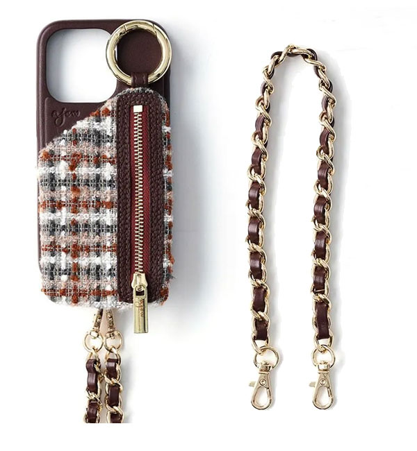 楽天市場】【iPhone対応】 エジュー ajew tweed cadenas zipphone case