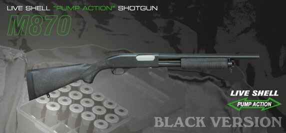 楽天市場】ガスショットガン レミントン M870 BV ブラックバージョン
