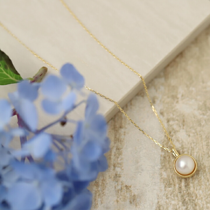 楽天市場】18金 ペンダントトップ k18 レディース シンプル 本真珠