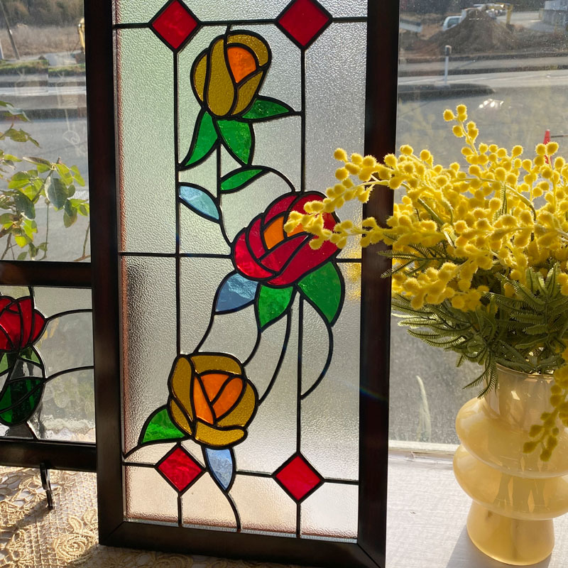 自然の風景 ステンドグラス グラスマスターズ ランドスケープ 円形