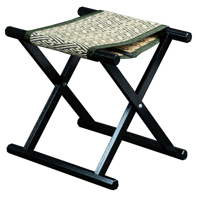 楽天市場】胡床(こしょう) 角足 黒塗イグサ ベージュ 巾44cm×奥行35cm