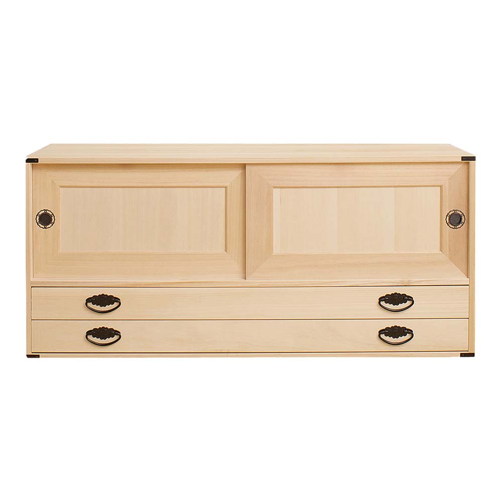 楽天市場】日本製 桐タンス引戸+引出2杯 タンス 箪笥 たんす 桐タンス