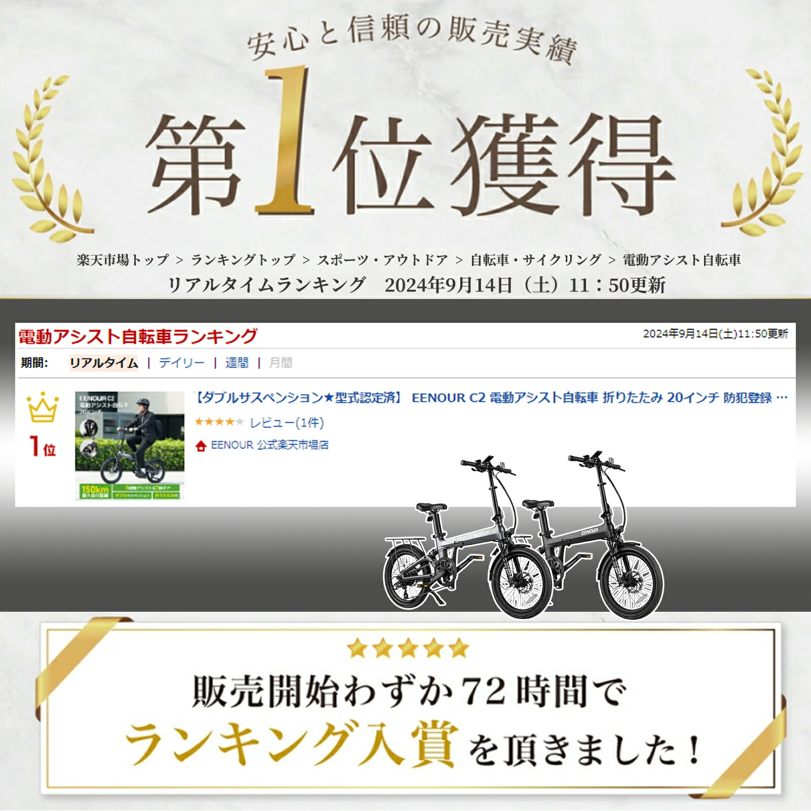 楽天市場】【ダブルサスペンション☆型式認定済】 EENOUR C2 電動